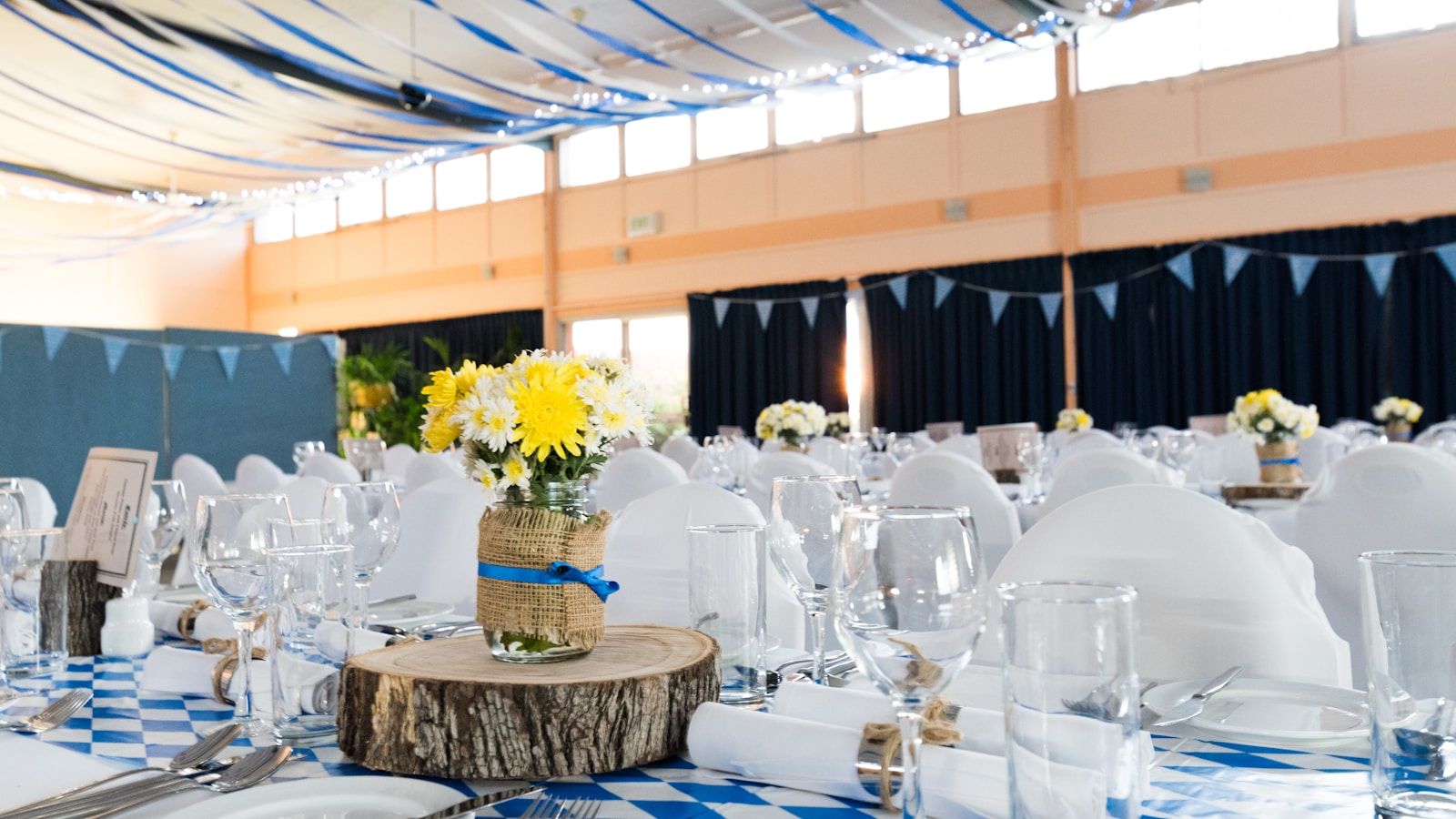 Elegant dining setup at a planned event